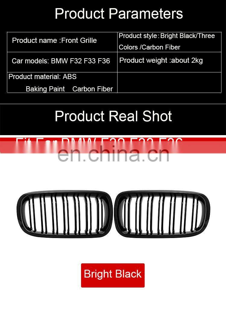 Runde Fashionable Design ABS And Carbon Fiber Material Grille For BMW 4Series F32 F33 F36 M3 M4 Front Grille