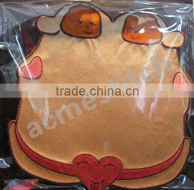 2012 New style mouse pad / 3d embroidered mouse pad design / lovely and comfortable mouse mat