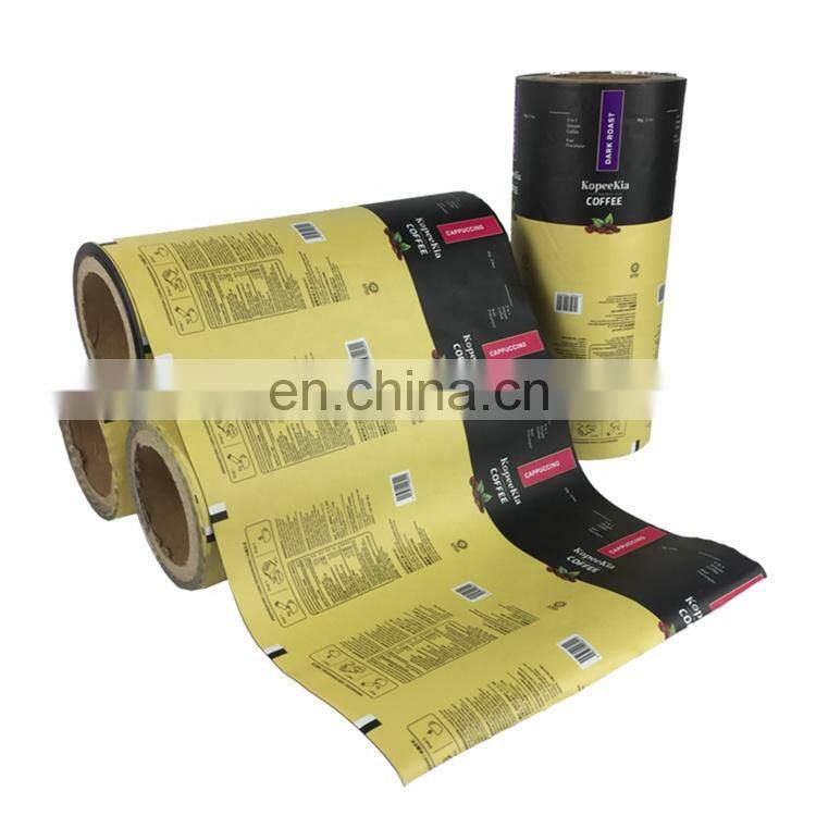 Custom Printing Laminated Material PET Sealing Food Packaging Pouch Aluminum Foil Coffee Packaging Film Roll