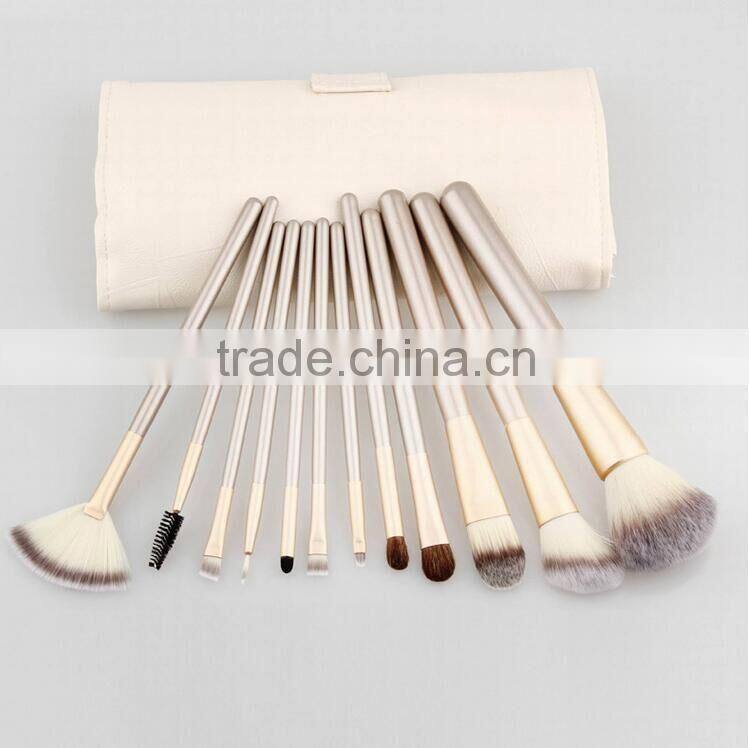 2016 popular hotsale Lady cosmetic skin care 12pcs makeup brushes set