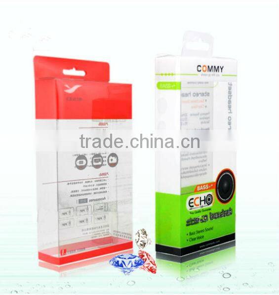 0.3mm pvc transparent color printing plastic box packing