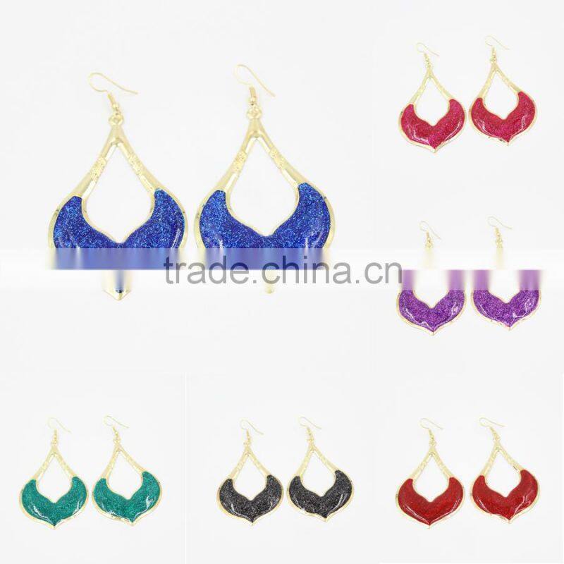 12 Pairs A Lot Six Colors Mixed Wholesale Multicolor Epoxy Earring,Latest Earring Jewelry Huggie Earrings
