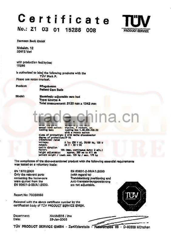 Okin Motor Electric Adjustable Massage Bed for Sale