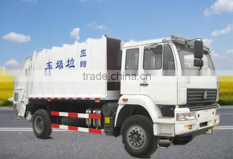 2015 new style hot sale JHL5162ZYS 12CBM 380hp Compressed garbage truck dimensions for sale made in china