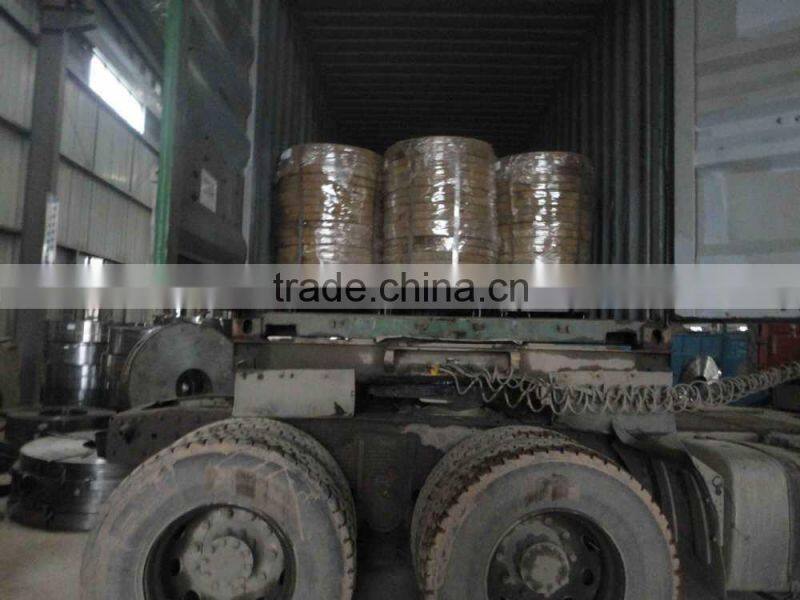 Hardened and tempered strip steel with yellow color