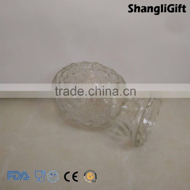 200ml clear pineapple shape glass vase, glass candle jar aroma reed diffuser
