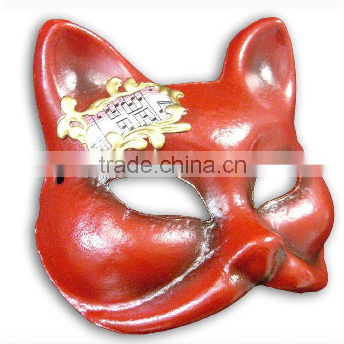 Red Paper Mache Masks Animal