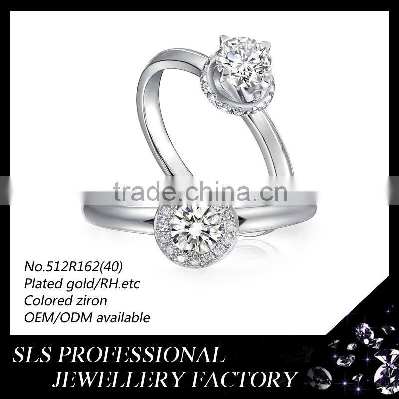 2015 best selling sterling silver plain rings alibaba express zirconia stone white crystal jewelry wedding ring for lover