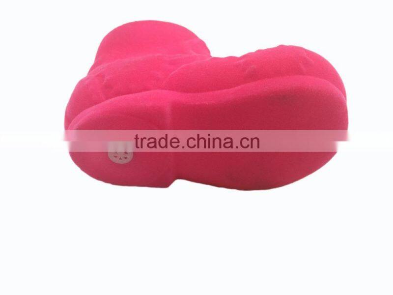 cheap shoe shaped flocking vinyl pet dog squeaky chew toy