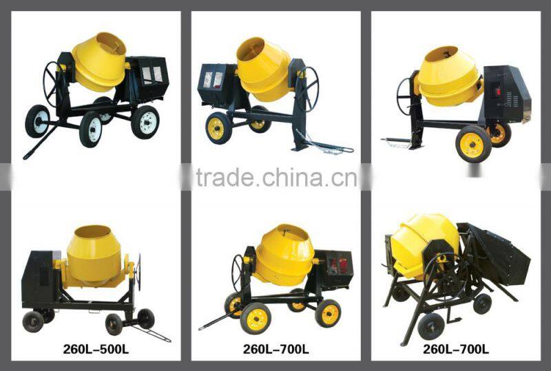 EU Standard 500w 120L Electric engine cement mixer cast iron gear mini cement mixer
