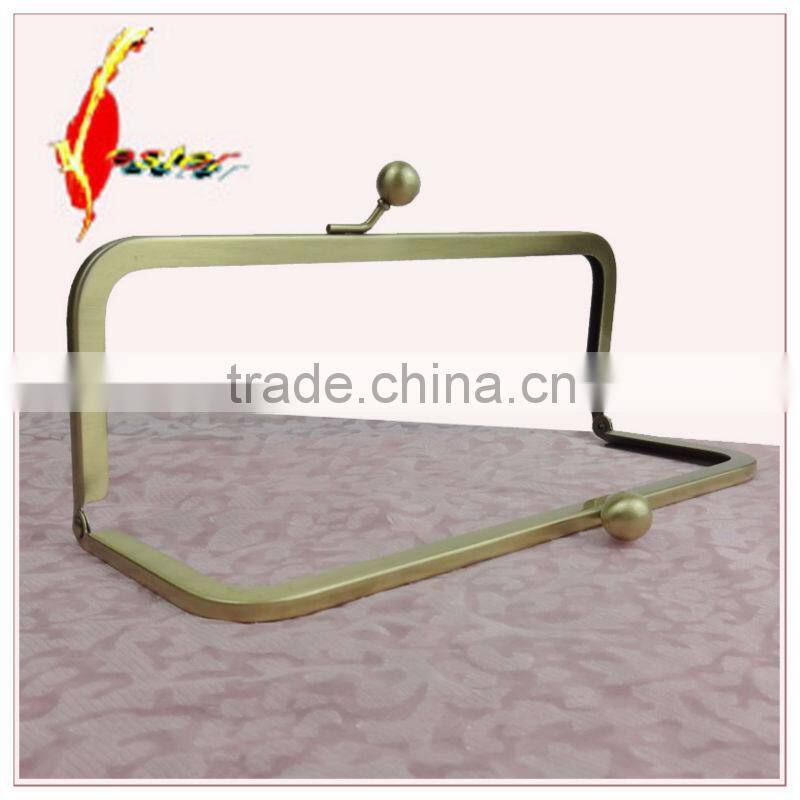 fashion brass 8*3inch clutch purse frame