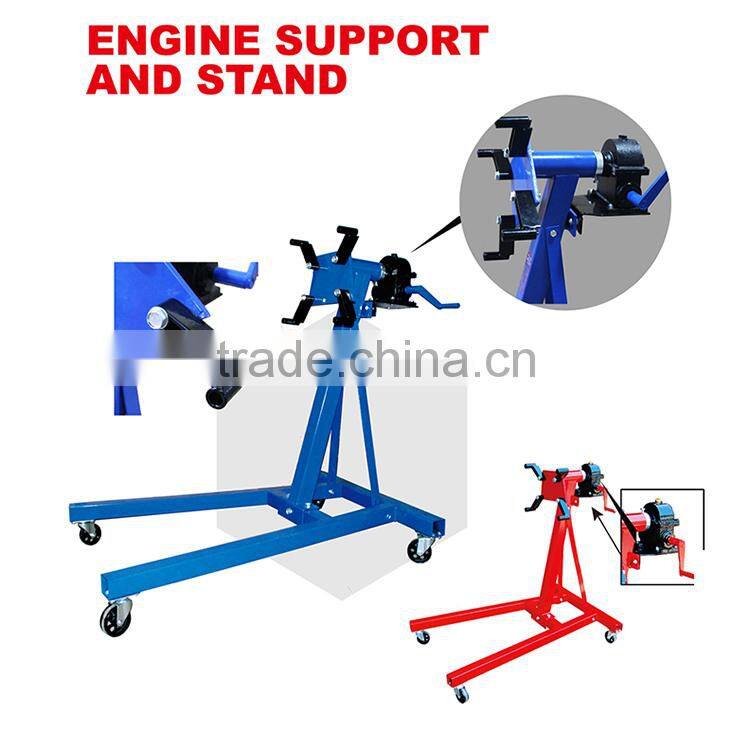 2000LBS Hydraulic Rotating Engine Repair Stand with Geared Head Swivel Head 360 degree Rotation