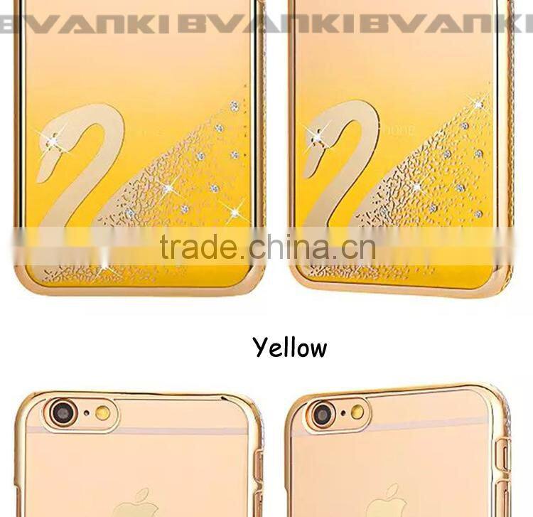 Novelties 2016 Mobiles Accessories Transparent Plastic Case Diamond Cases For iPhone 6 Phone Unlocked Original G4 Mobile Case