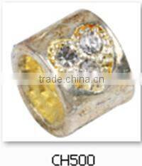 silver loose beads with white crystal jewelry Accessories beads