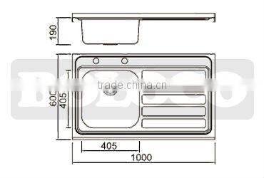 stainless steel Kitchen sinks esquineros sinks BL-961L/R