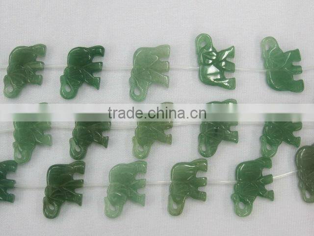 Green Aventurine carved elephant