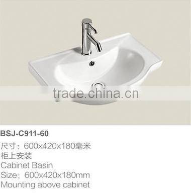 Ceramic bathroom cabinet wash hand basin (BSJ-C911-60)
