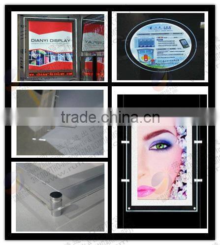 custom acrylic led edge lit sign photo picture frame