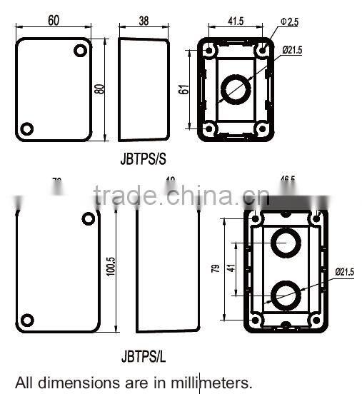 AS/NZS PC or ABS plastic junction box with terminal large type
