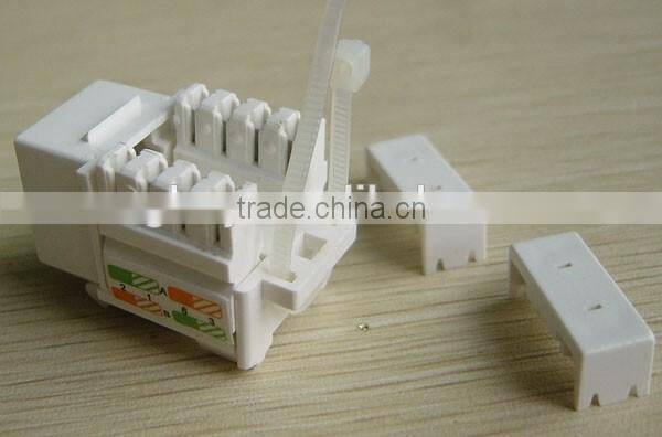 RJ45 Cat6 Keystone Jack with cable tie