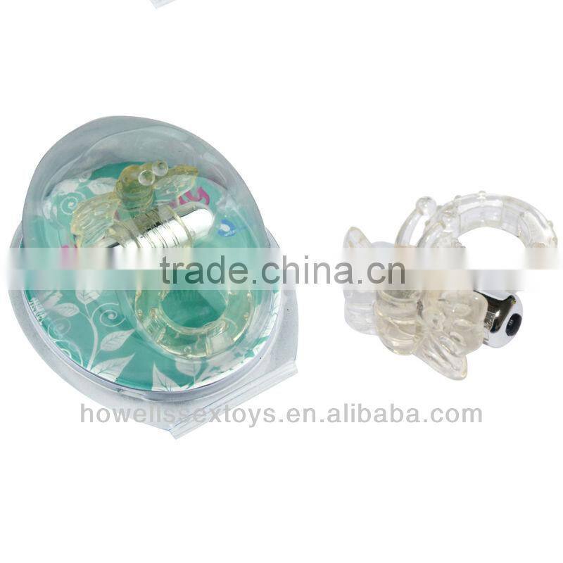 King Cock Ring With Powerful Vibrator With Butterfly Sex Toys For Male