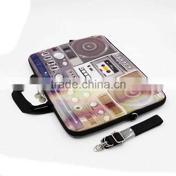 Retro pattern printing neoprene laptop bag