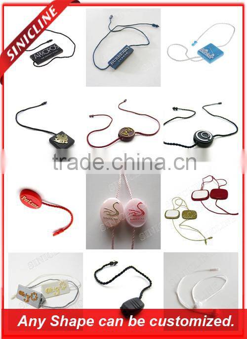 Sinicline aluminum seal tag with plastic logo for pants