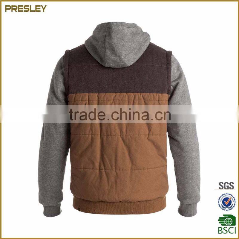 Light foldable color outdoor man jacket winter wear 100% polyester down padded jacket garment custom jacket with hood