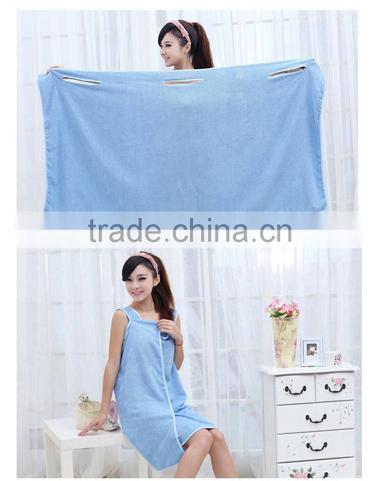 Microfiber towel bath dress for girls