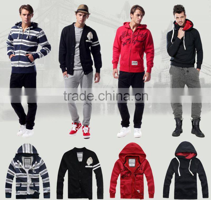 2015 fashion latest design hign quality cheap loose for men's anti shrink sports hoodies