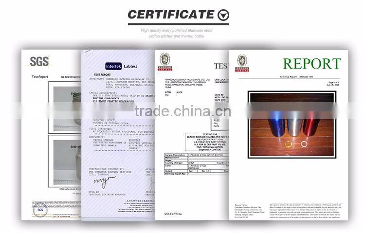 Everich double wall insulation S/S 18/8 one touch open lid stainless vacuum flask