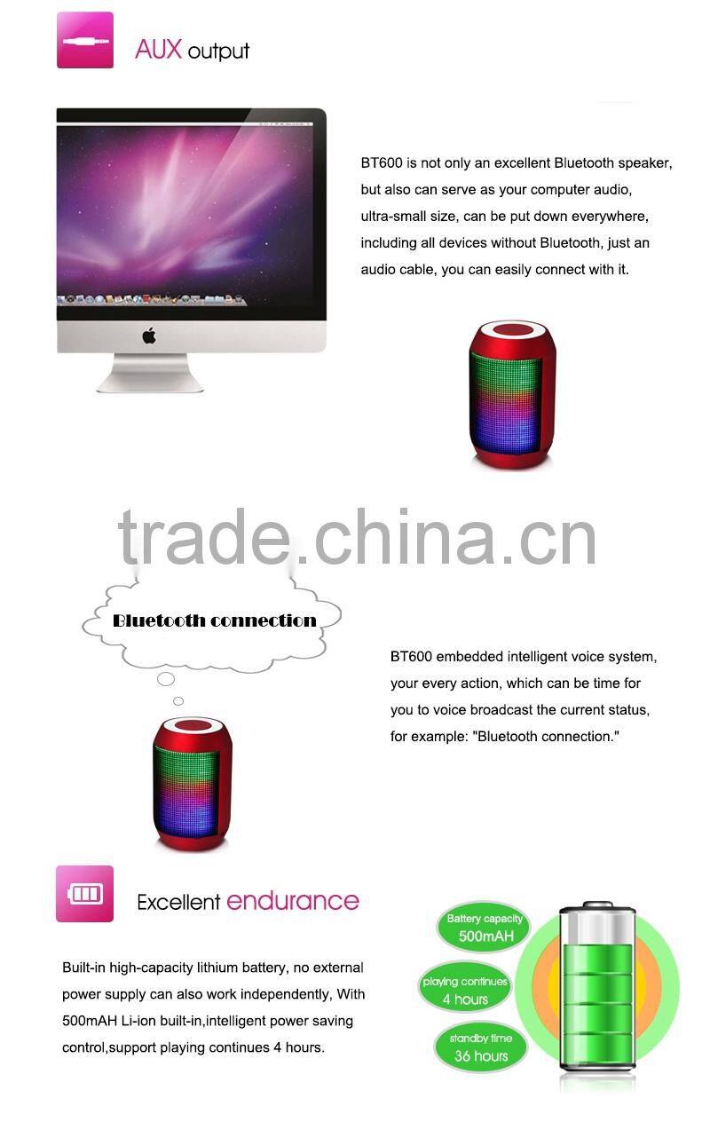 Wireless microphone round bluetooth mini speaker
