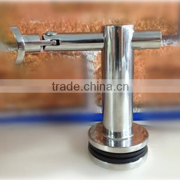 China manufacturer balcony glass mount top handrail bracket flexible