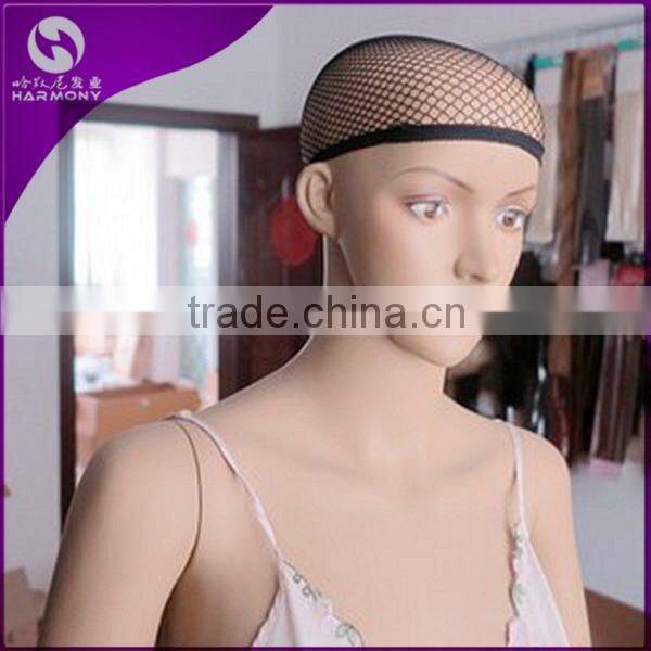 Hot selling silk wig cap with black and skin color