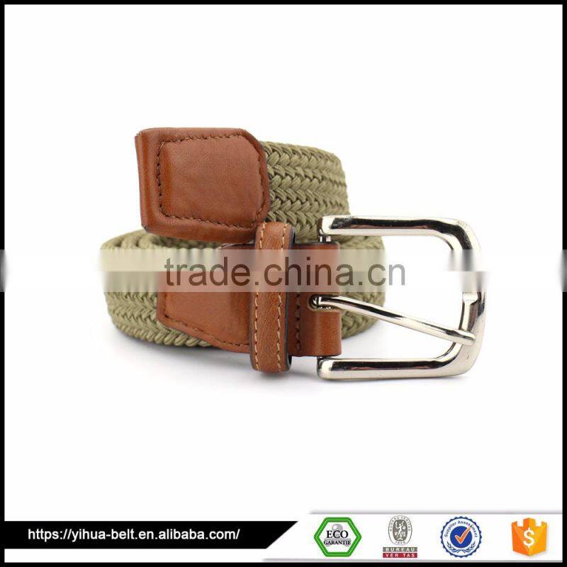 Customized Mens Elastic Woven Rope Braid belt