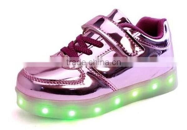 New design 7 color led light up funny kids shoes