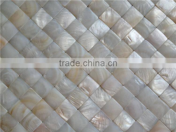 hotel decoration convex nature color material mother of pearls shell mosaic wall tiles