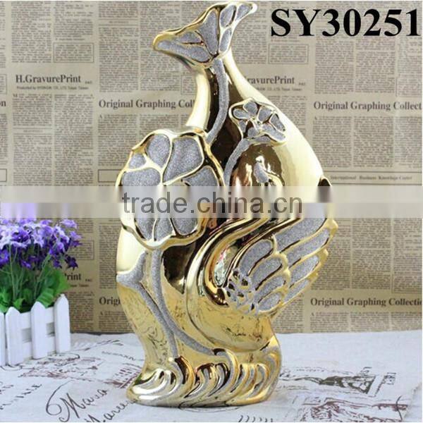 2015 galvanized new design ceramic vase