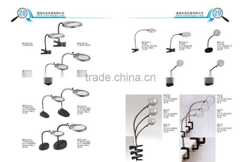 China MG15122-1 Flexible Neck Desktop Magnifier with Clip