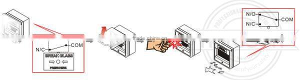 Break Glass Fire Emergency Exit Release (With cover) NF-89C