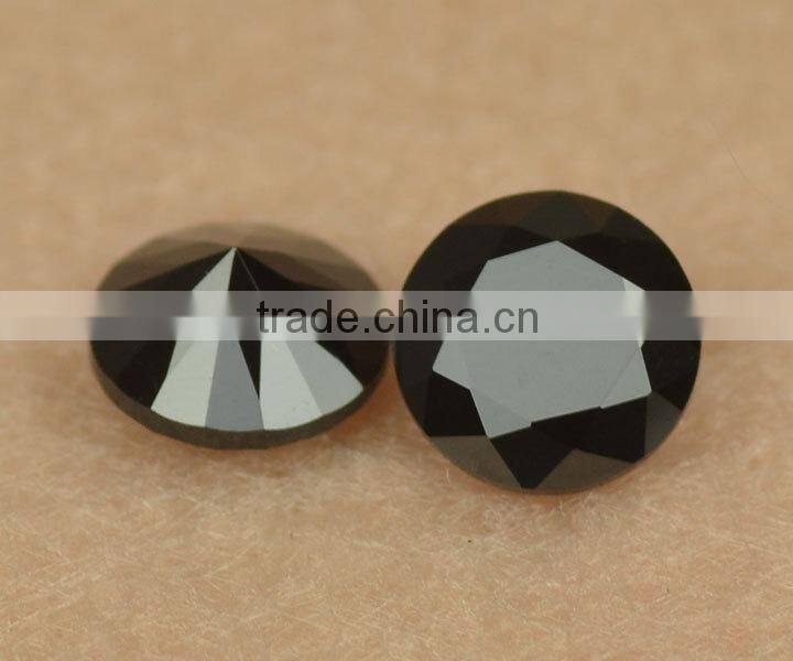 Hot sale 1.25mm round brilliant cut synthetic black nano spinel gemstone for decoration free sample