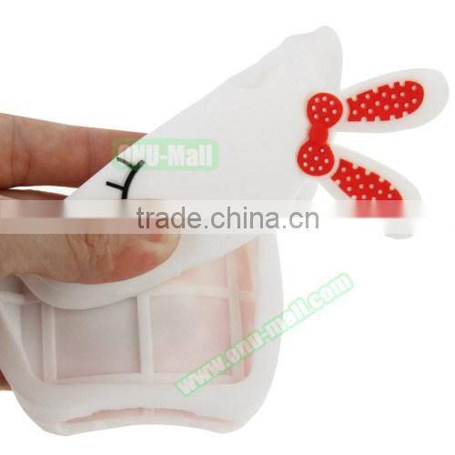 3D Creative Rabbit Pattern Silicone Protective Case for iPhone 6 Plus, Cute Back Case for iPhone 6s Plus