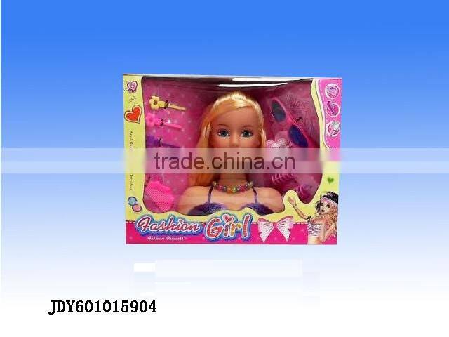 plastic cheap beautiful Bust Model girl baby doll for kids play