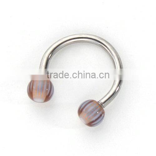 Wholesale Unique Lip Ring Acrylic Balls Nose Ring Lip Ring Eyebrow Rings CBR Piercing Jewelry