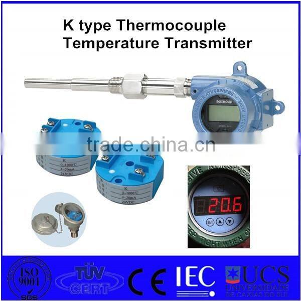 thermocouple type k temperature transmitter