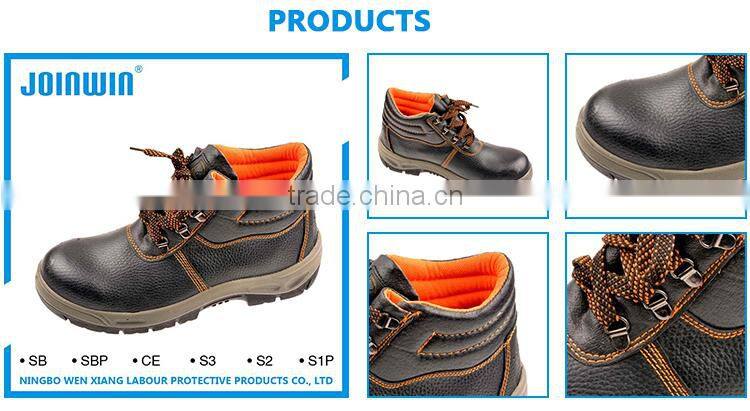 Anti-Puncture PU Injection Slip Suede Leather Safety Shoes