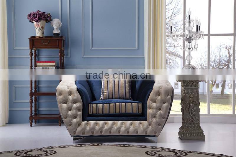 European Classic Sofa New Modern Design Chesterfield Fabric Sofa Set AL044