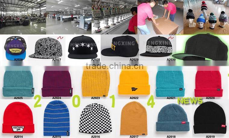 Custom Design Your Beanie Hats Black Cheap Plain Winter Knitted Beanie With Embroidery