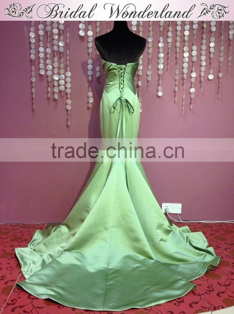 Luxury custom made dubai fishtail evening dress