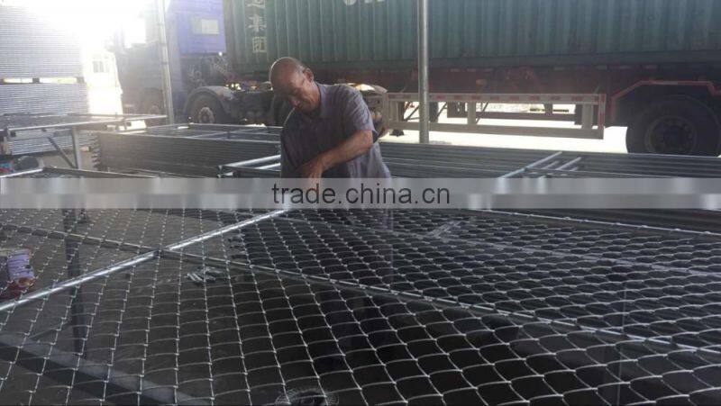 No-dig galvanized metal temporary chain link fence for America supplier